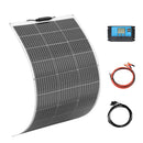 200W 100W Mono Flexible Solar Panel 20A/10A Solar Controller Module for Car RV Boat Home Roof Vans Camping 12V 24V Solar Battery