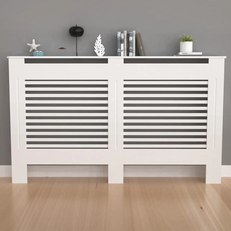 Wood Radiator Cover Modern Tall Radiator Shelf Large Heater Covers Horizontal Slats