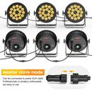 Yiflamefly 4 Pcs 18 LED Par Light 200W LED Stage Light 4 in 1 RGBW Stage Lighting Spotlight With DMX512 For Party Wedding DJ