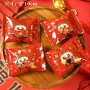 2025 Chinese New Year Snowflake Crispy Packaging 100Pcs 7x10cm Baking Cookie Machine Sealed Candy Bags