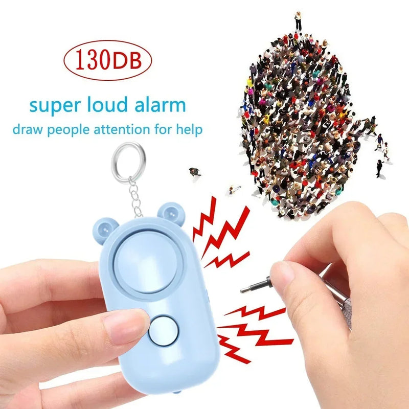 Ladies Self Defense Alarm Girls Ladies Security Protection Alarm Personal Safety Loud Screaming Keychain EmergencyCharging Siren