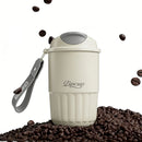 410ml Ceramic Liner Thermos Coffee Cup Double Wall Stainless Steel Vacuum Insulated Thermos For Coffee Thermal Mug Tumbler Gift