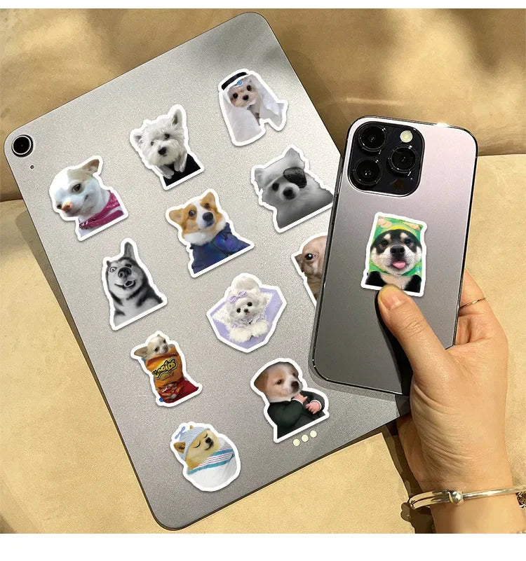 10/30/60Pcs Cartoon Puppy Waterproof Graffiti Sticker Aesthetic Decorative Luggage Cup Guitar Laptop Phone Notebook Kid Stickers