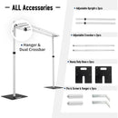 3X6M Double Crossbar Pipe&Drape Backdrop Stand Applicable To Centers for Wedding Curtain Decoration Portable Aluminum Pipe Kit