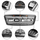 Raptor Style Front Mesh Hood Grille Grill Fit for Ford F150 2004-2008 With LED