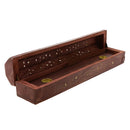 Antiker Räucherstäbchenhalter aus Holz, Räucherbox, Räucherstäbchenbrenner