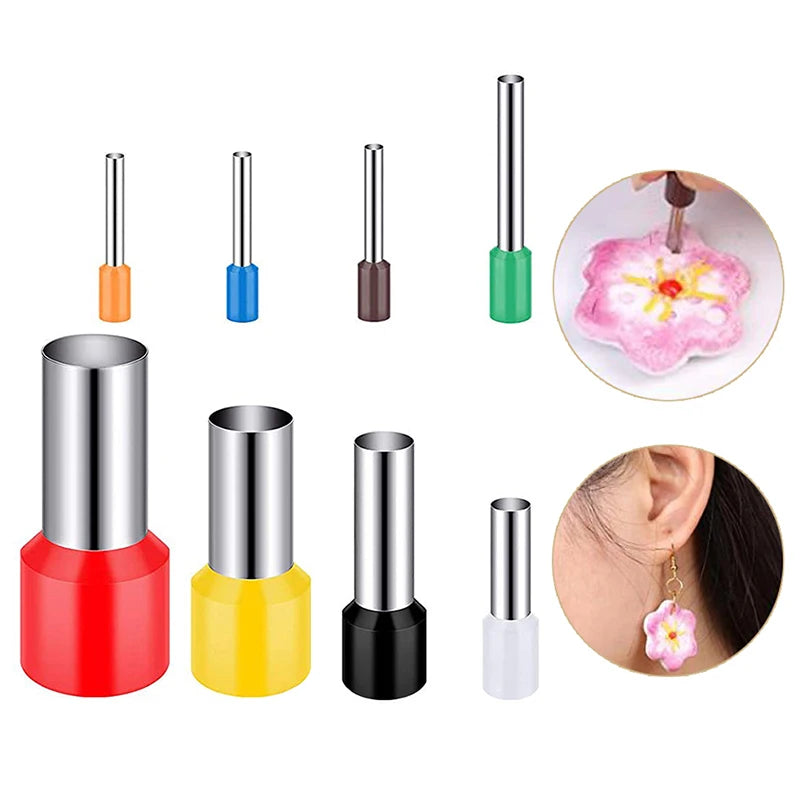 8Pcs 8 Sizes Polymer Clay Cutter Molds Hole Punches Tool Set DIY Polymer Clay Earrings Making Craft Handmade