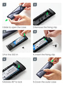 UGREEN M2 SSD Case NVME SATA Dual Protocol M.2 to USB Type C 3.1 SSD Adapter for NVME PCIE NGFF SATA SSD Disk Box M.2 SSD Case