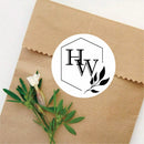 96 Pcs Personalized Round Circle Label Stickers Custom Name Date Thank You Stickers for Bridal Shower Party Favors