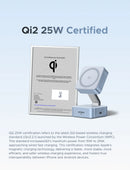 UGREEN Qi2 25W 15W Magnetic 2-in-1 Wireless Charger Stand Fast Charging Stand Magsafe Charger For iPhone 16 17 Series