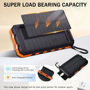 20000mAh Solar Ladegerät Wasserdichte Tragbare Solar Power Bank Zwei 5V USB-Anschlüsse 2 LED Taschenlampe Kompass für Outdoor Camping Wandern