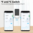 Tuya WiFi Temperatur- und Feuchtigkeitssensor Innen-Luftfeuchtigkeitssensor Batteriebetrieben APP-Überwachung für Alexa Google Home Sprache