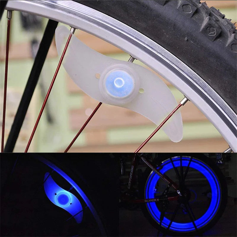 Bicycle Wheel Spoke Light 3-mode LED Neon Light Waterproof Safety Warning Light Easy To Install Cycling Accessories with Battery