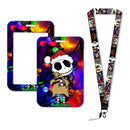 The Nightmare Before Christmas Jack Sally Lanyards Keychain Card Badge Holder ID Credit Card Pass Hang Rope Halloween Gift