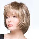 Synthetic Short Blonde Wig With Bangs Blonde Mix Brown Wigs For White Women Fluffy Synthetic Hair Women'S Wigs