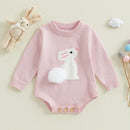 Adorable Easter Bunny  with Pom Pom Tail and Matching Hat for Baby Boys and Girls - Spring Outfit for Infants