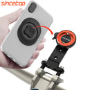 Out-Front Bike Phone Mount, Universal Aluminum Bicycle Cellphone Holder with Adapter, MTB Handlebar Clip Clamp for iPhone