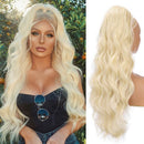AISI BEAUTY Synthetic Long Body Wave Ponytail Extensions for Women Drawstring Ponytail Clip in Hair Extensions Black Blonde Red