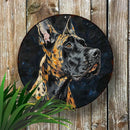 1pc Great Dane Aluminum Sign - UV Resistant & Waterproof 8" Round Wall Art for Dog Lovers - Home Decor Gift