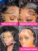 Linktowig HD Lace 13x6 Deep Wave Frontal Wig Curly Human Hair Wigs Brazilian 5x5 Glueless Lace Closure Raw For Women 200 Density