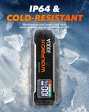 WOLFBOX 3000A Jump Starter,12V Car Battery Jump Starter,65W Quick Charge 16000mAh for 8L Gas 6L Diesel Engine with Booster