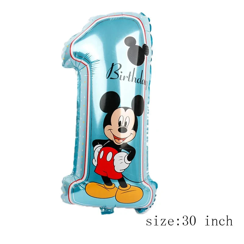 Disney Mickey Minnie Mouse Foil Balloon Baby Shower Birthday Cartoon Mickey Mouse Balloon Party Decoration Air Globos Supplies