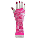 1 Pair Sexy Women Party Neon Fishnet Fingerless Long Gloves Sun Protection Sleeves Mesh Lace Thin Gloves Summer Arm Warmer