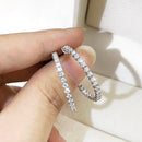 GRA Certified D Color 2mm Full Moissanite Hoop Earrings For Women S925 Silver Lab Diamond Stud Earrings Plated 18K Fine Jewelry