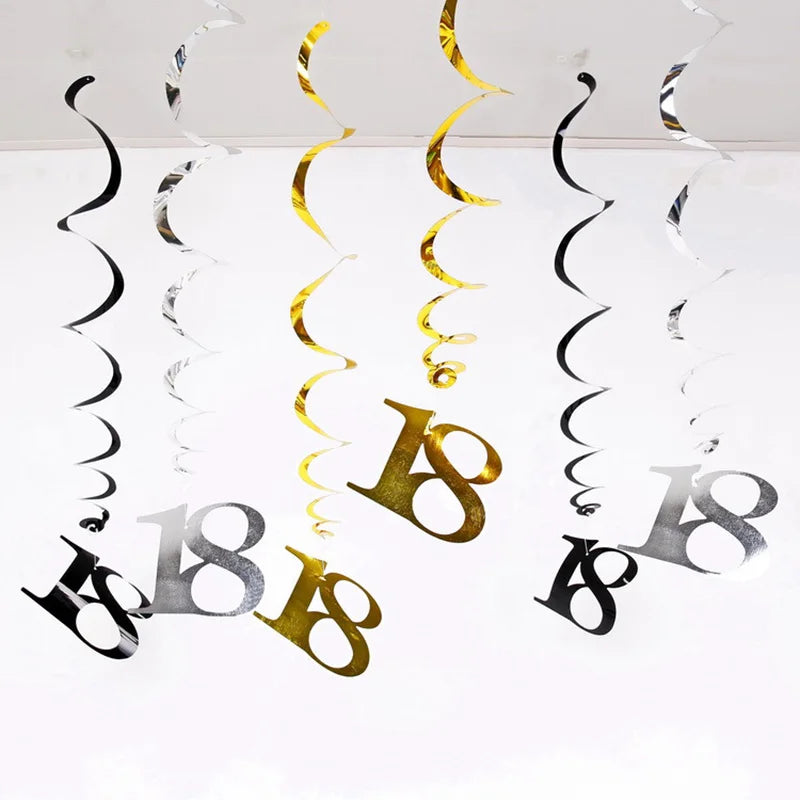 18th Birthday Party Disposable Tableware Plate Cup Napkin Black Gold Party Decorations Birthday Balloon 18 Years Party Supplies