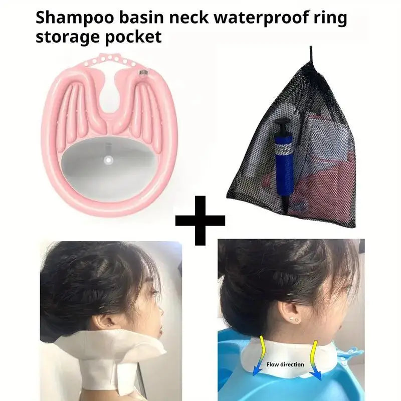Inflatable Shampoo Basin,, Mobile Portable Basin, Sink WithAir Pump And Drainage, Soft And Comfortable Lightweight Shampoo