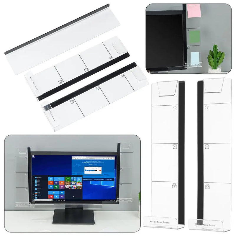Gift Phone Holder Acrylic Name Card Box Desktop Organization Monitor Display Screen Message Board Memo Clamp