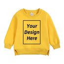 Kids Baby Girl Boy Customized Sweatshirt Add Your Text Image Long Sleeve Cotton Fleece Toddler DIY Pullover Hoodie Tops Clothes
