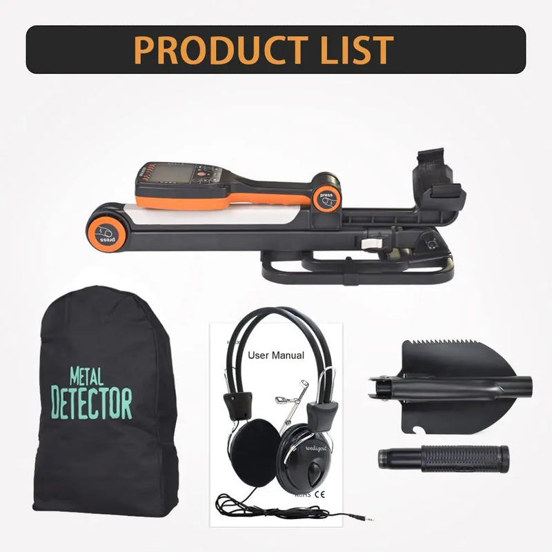 TX-630 Foldable Metal Detector Professional Gold Detector with Precise Positioning High Sensitivity Waterproof Search Coil Finde