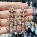 Bilincolor Zirkonia Trendy Süße Quasten-Sommerohrringe für Damen