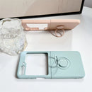 Luxus-Ringständer magnetische Handyhülle für Samsung Galaxy Z Flip 5 4 Flip 3 Halterung Skin Feel Silikonhülle für Samsung Z Flip 5