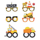 Engineering Vehicles Photo Props Glasses Construction Cars Excavator Eye Masks Birthday Party Decoration Kids Gifts