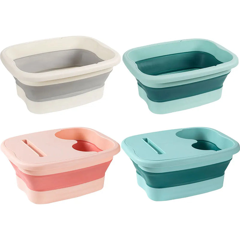 Portable Footbath Massage Bucket Easy To Store Foldable Foot Bath Tray Collapsible Foot Soak Bucket for Soaking Feet