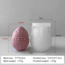 3D Easter Embossment Egg Silicone Candle Mold Egg Aroma Wax Plaster Ornaments Handmade Soap Mould