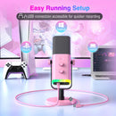 FIFINE USB/XLR Dynamic Microphone with RGB Control/Headphone Jack/Mute,MIC for PC Gaming YouTube Live-Streaming AmpliGame-AM8P