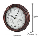 Wall Clock 12 Inch 12 Inch Wall Clock Outdoor Indoor Round Office Home School Clock Battery Operated Decorative Clocks With
