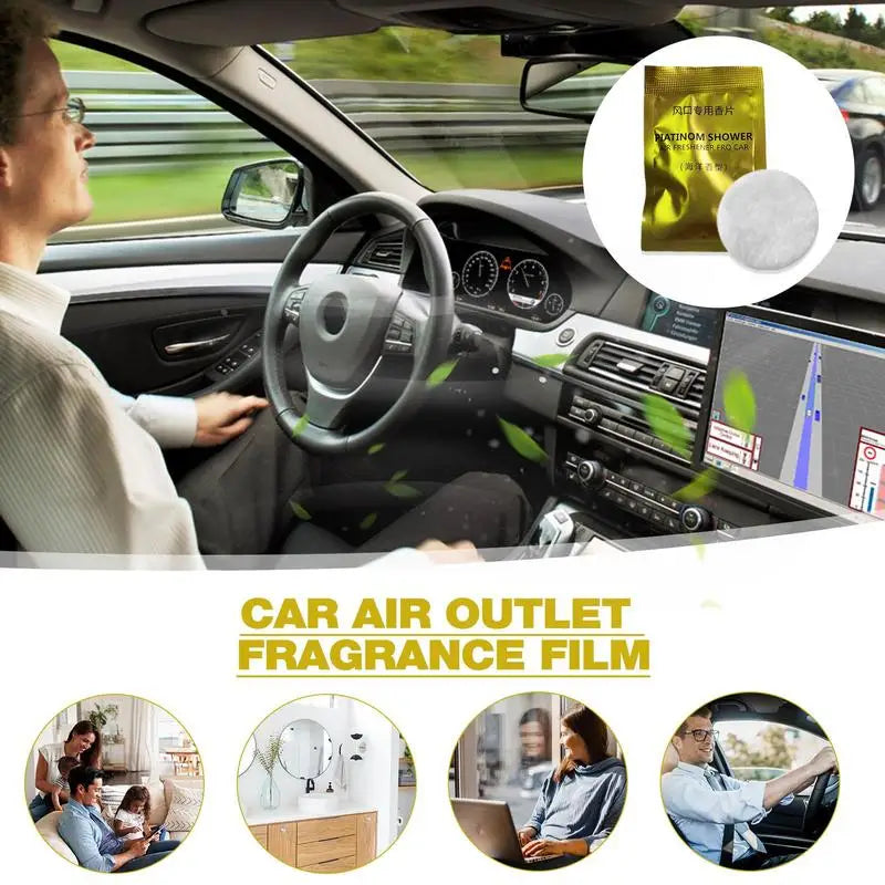 5/10Pcs Car Air Vent Clip Freshener Refills Solid Fragrance Replacement Pads Long Lasting Home Auto Air Freshener Refill Tablets