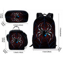 Spider Pattern Three Piece Set Backpacks For Boy And Girls Best Gifts 3D Cartoon School Backpack For Children