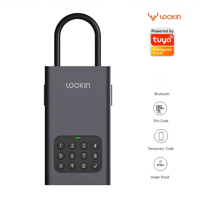 Lockin Key Safe Box Tuya Smart Key Lock Box Safe Password Wireless Storage Alloy BOX Waterproof Bluetooth Remote Control Safes