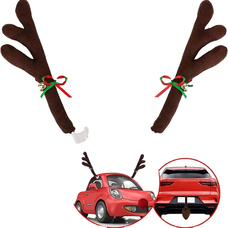 Christmas Car Decoration Deer Horn Christmas Deer Horn Car Kit Car Christmas Gift Set Car Accessories Decoration Pendant