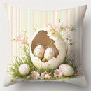 Happy Easter decoration pillow cover rabbit and egg cross print soft and comfortable home room decoration sofa cushion cover