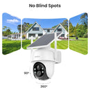 AOSU 3MP 4 Cams Kit Solar Camera System Wireless 360° View 5000mAh Battery Security Camera Wifi Camera Set System Support Alex