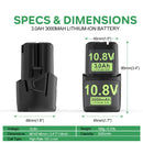 Dreamdash 10.8V 3000mAh Lithium-Ion Battery Compatible For STIHL GTA 26 /SEA 20/HSA 26/AS2 10.8V Battery Power Tools