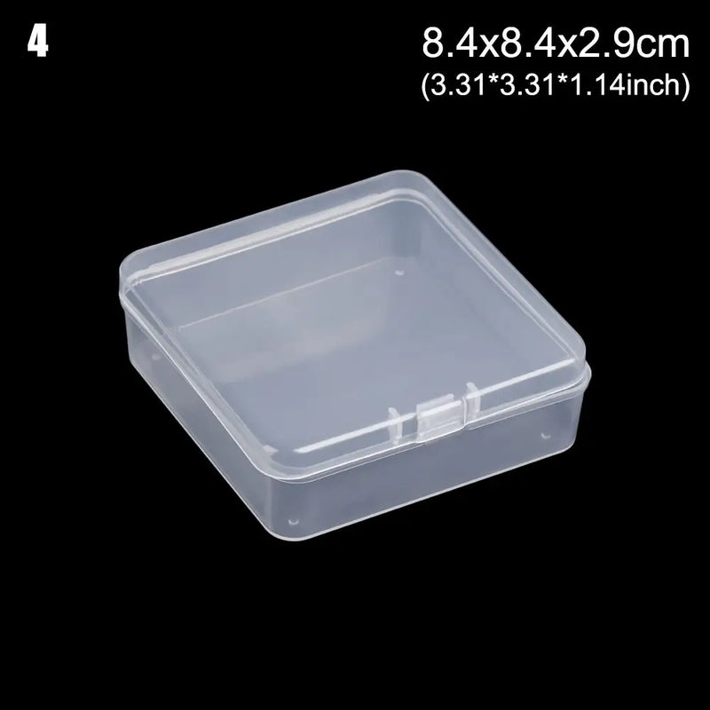 8Styles Plastic Storage Box Small Square Clear Black Box For Jewelry Diamond Embroidery Craft Bead Pill Home Storage Supply