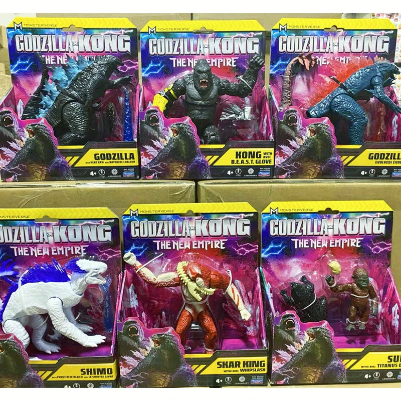 2024 New Empire GodzillaKong Action Figure Joints Movable Suko Skar King Collection Model Toy Ornament Boy Kids Birthday Gifts