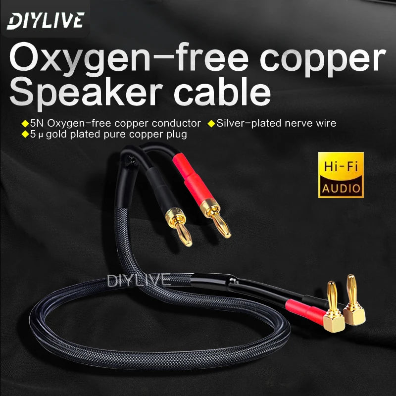 5N high purity copper fever grade HIFI speaker cable main and secondary speakers surround power amplifier computer audio cable